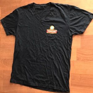 Tsingtao Beer v neck t shirt
